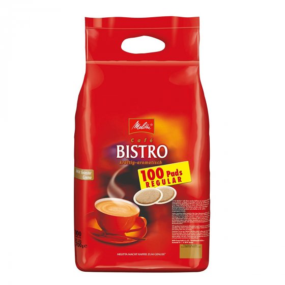 Melitta Bistro Kaffee Pads kräftig feiner Röstkaffee 100 Stück 700g 