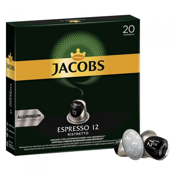 Jacobs Kapseln Espresso 12 Kapse 20 Portionen in einer Packung 104g 