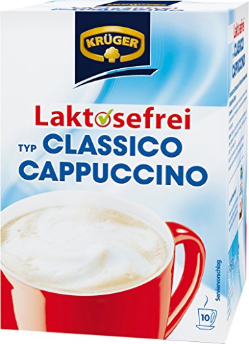 Krüger Cappuccino Classico Laktosefrei mit extra Schaum 150g, 4er Pack 