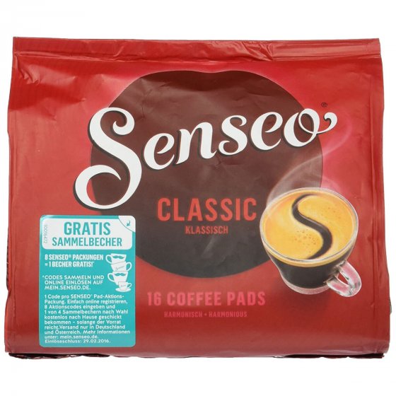 Senseo Kaffeepads mittelstark gerösteter Arabica Classic 110g 