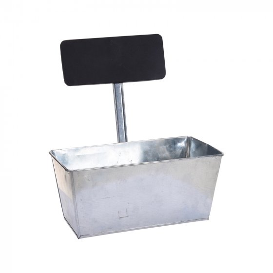 Pflanzschale Zink mit Schieferschild