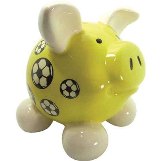 Sparschwein klein, farbig Keramik Gelb