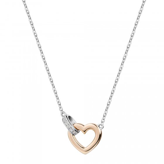 Collier 925/- Sterling Silber rosévergoldet Herz 