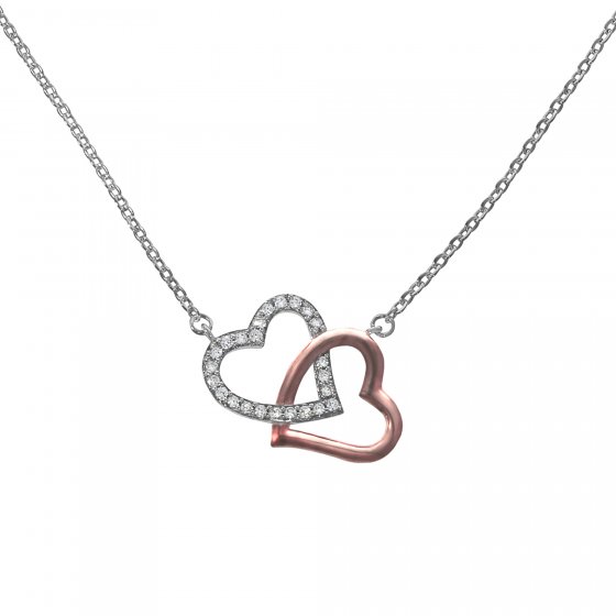 Collier 925 Silber Herz Zirkonia 