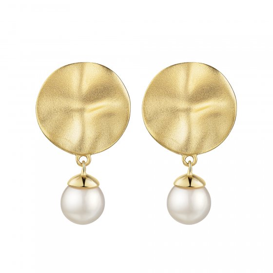 Ohrstecker 925 Sterling Silber vergoldet Perle 