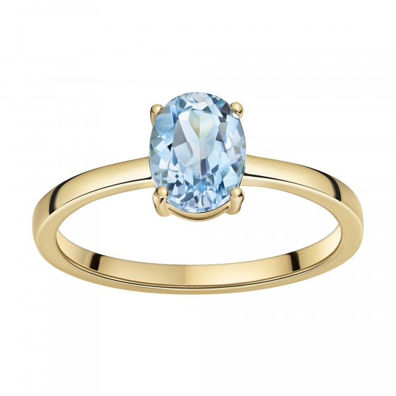 Ring 375/- Gelbgold Blautopas (beh) 