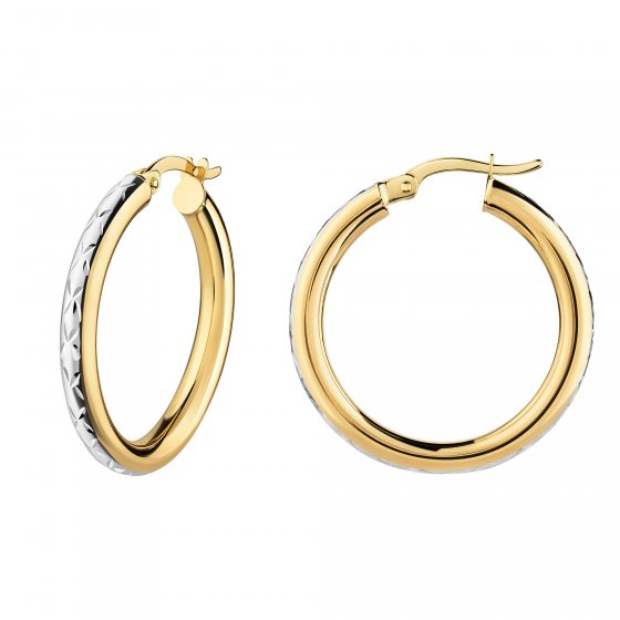 Ohrring 375 Gelbgold bicolor 