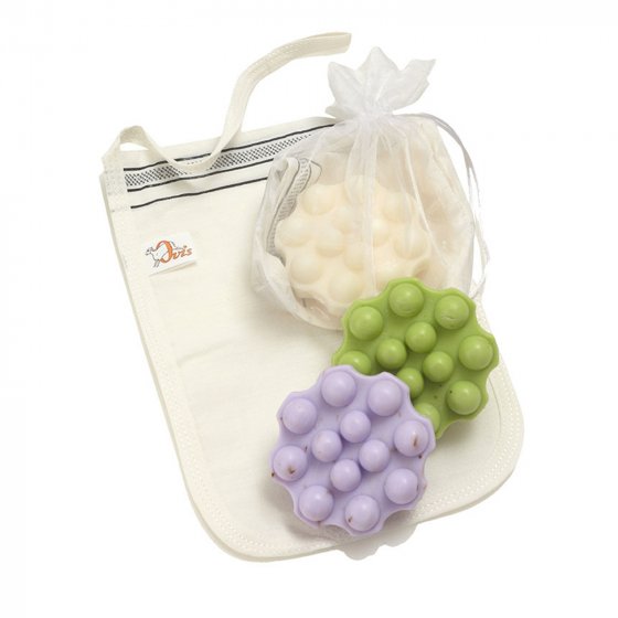 Seife Massage-Set mit Organzabeutel und Seife