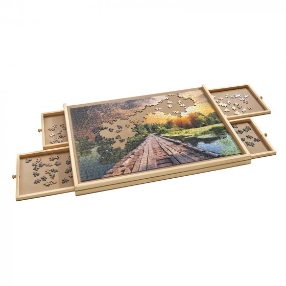 Holzbrett Puzzlebrett mit Auszügen 1000er