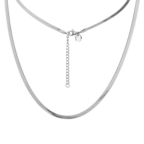 Collier Stahl glanz 50+5 cm 