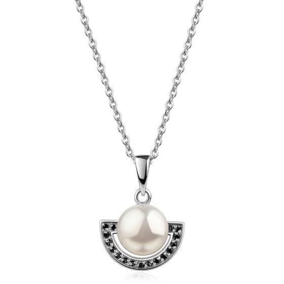 Anhänger mit Kette 925/- Sterling Silber Süßwasserperle 