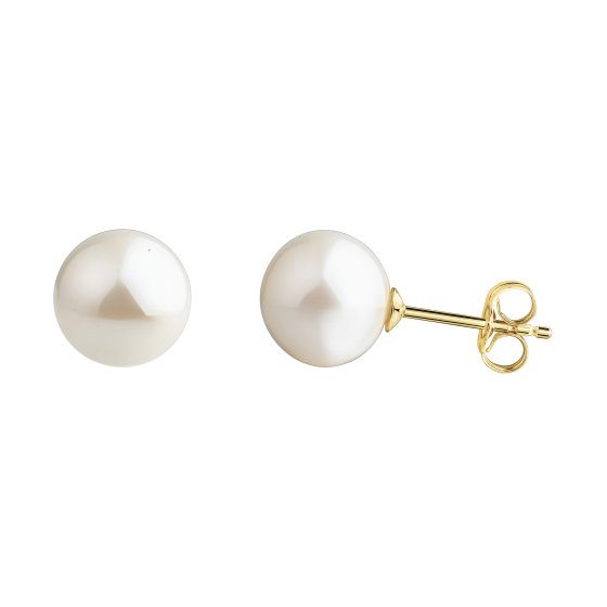 Ohrstecker 585/- Gelbgold Süßwasserperle 