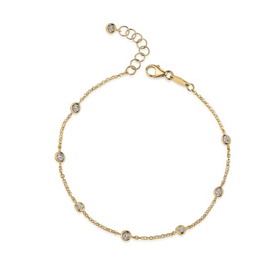 Armband 375/- Gelbgold Zirkonia 