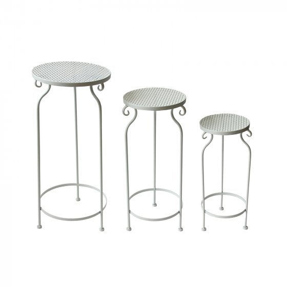 Blumentisch 3er-Set Celia Creme