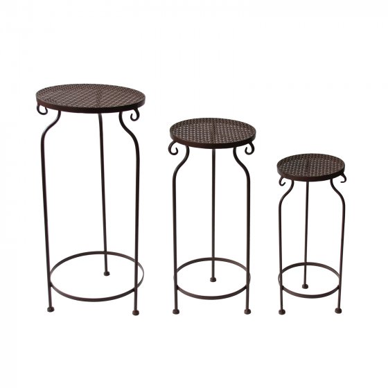 Blumentisch 3er-Set Celia Braun
