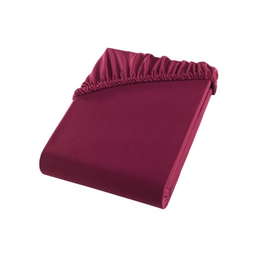 Spannbettlaken Jersey 200 x 200 Mikrofaser Beere