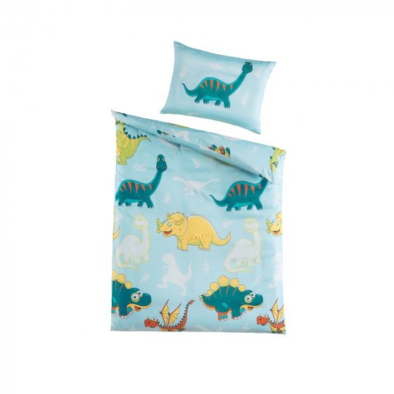 Baby Mikrofaserbettwäsche 100x135 2 teilig Blau-Gelb
