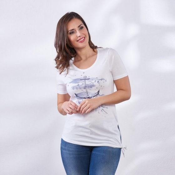 T-Shirt mit Knoten, offwhite 48 | Offwhite