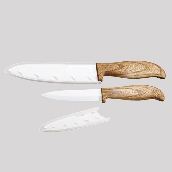Keramik-Messerset in Holzoptik 
