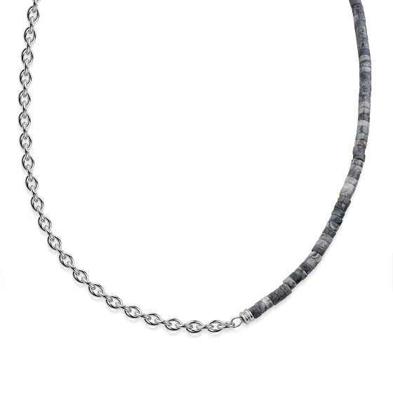 Collier Edelstahl Jaspis 