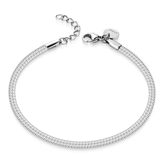Armband Stahl glanz  18 + 2 cm 
