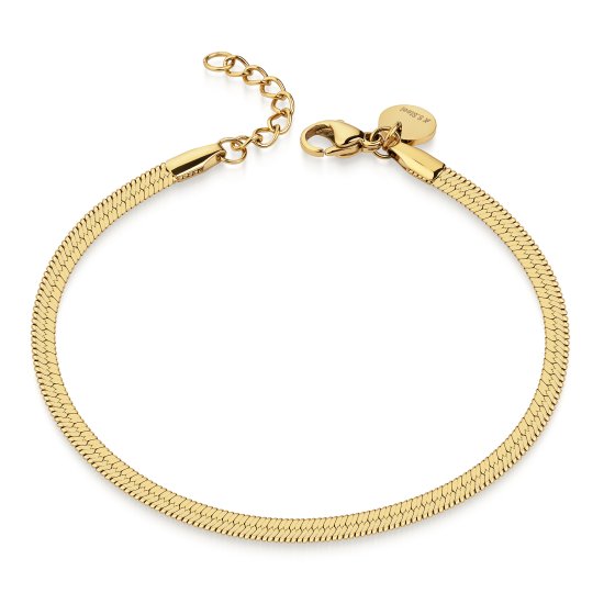 Armband Stahl PVD gelb 18+2cm 