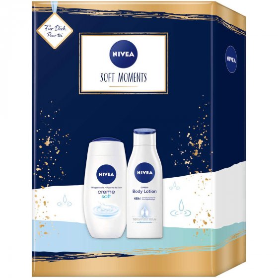 NIVEA Soft Moments Geschenkset für pflegende Wohlfühlmomente 450ml 