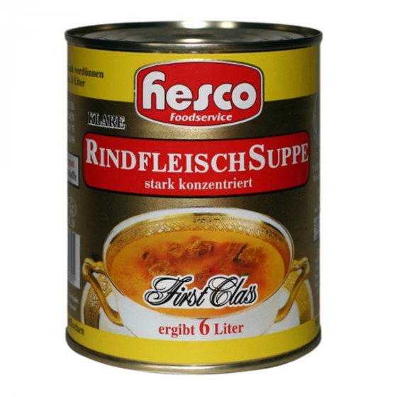 Hesco klare Rindfleischsuppe First Class 12fach konzentriert 850ml 