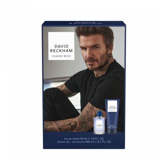 David Beckham Classic Blue Geschenkpackung EDT 50ml Showergel 200ml 