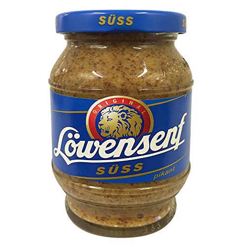 Löwensenf der Klassiker Original Bayerisch süss Senf 250ml Glas 