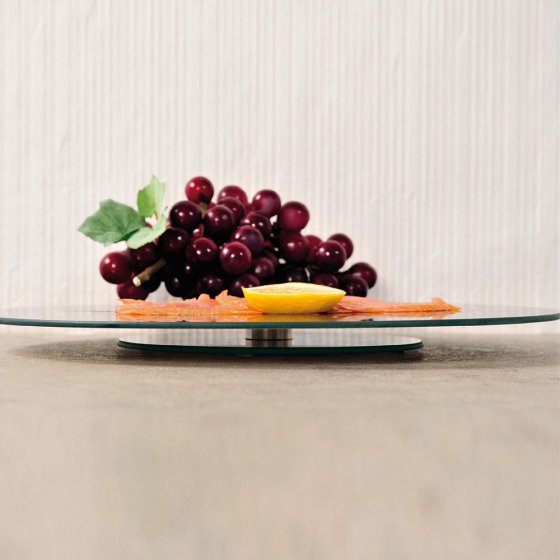 Drehbare Servierplatte aus Glas