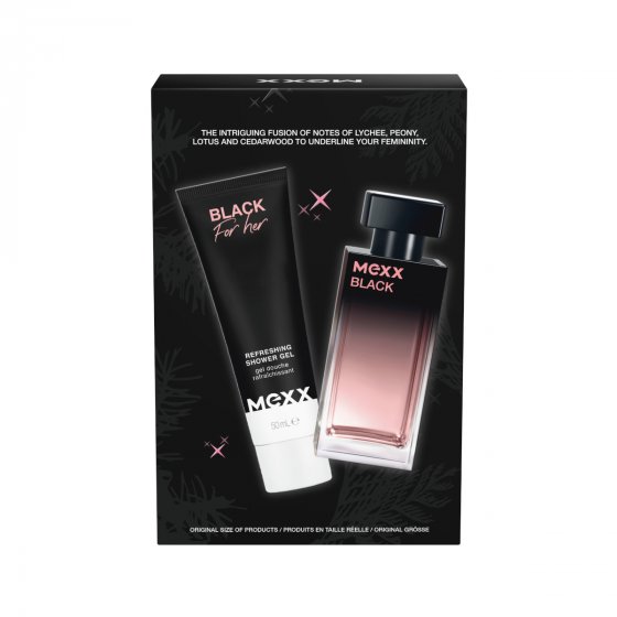Mexx Geschenkpackung Black for Her EDT 30ml und Showergel 50 ml 