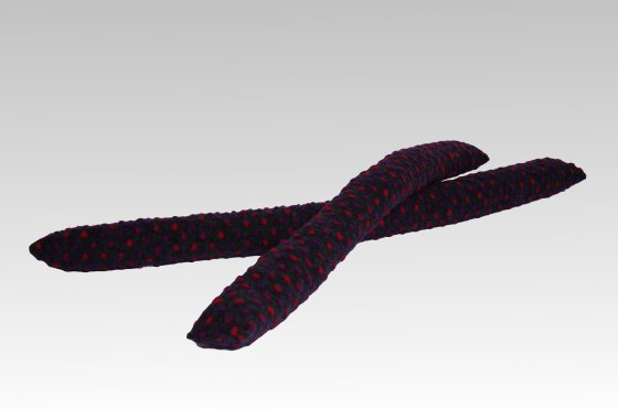 Zugluftstopper Zugluftrolle Wolle Noppen anthrazit 120 cm linke 