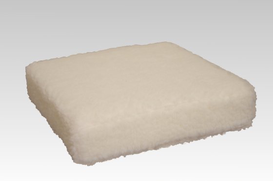 Sitzkissen Sitzerhöhung Wolle ecru 40/40/10 cm linke 