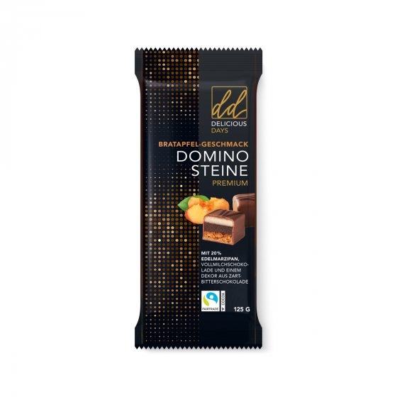 Schulte Premium Dominosteine Bratapfel Vollmilch und Marzipan 125g 