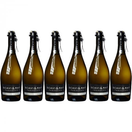 Scavi und Ray Prosecco Frizzante DOC fruchtig trocken 750ml 6er Pack 