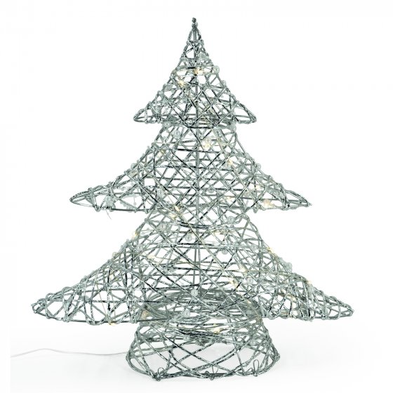 Winterdekoration LED-Baum mit Perlen 