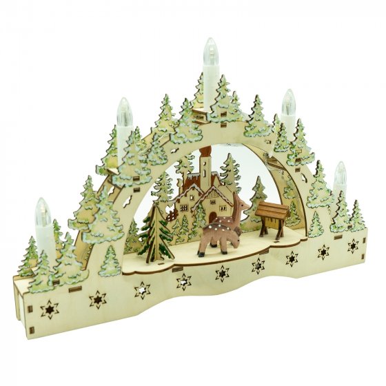 LED Schwibbogen Futterkrippe 