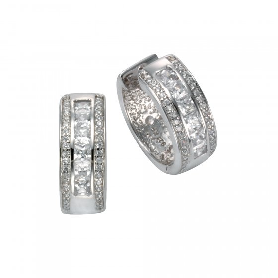 Ohrring 925/- Sterling Silber Zirkonia 