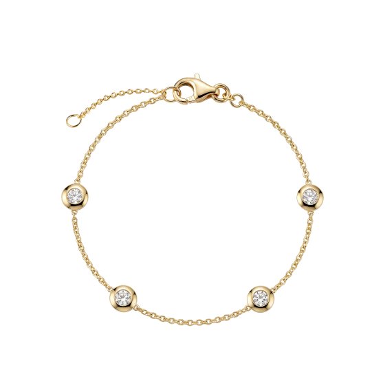 Armband 375 Gold Gelb Zirkonia Armband 