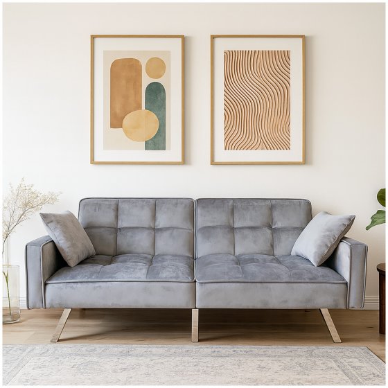 Sofa mit Schlaffunktion Brigga Grau 