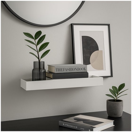 Wandboard Altona 945a MDF Regal Weiß 40 x 15 x 4 cm 