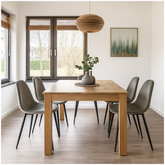 Esszimmerstuhl Samt 4er Set Savannah Grau 