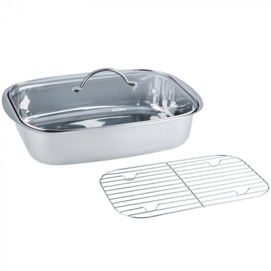 Hochwertiger Bräter aus Edelstahl 18/10 rostfrei 