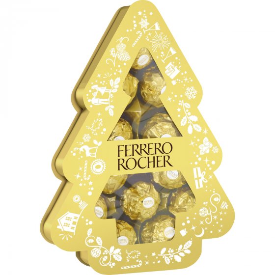 Ferrero Rocher Tanne einzelne Pralinen aus Milchschokolade 150g 