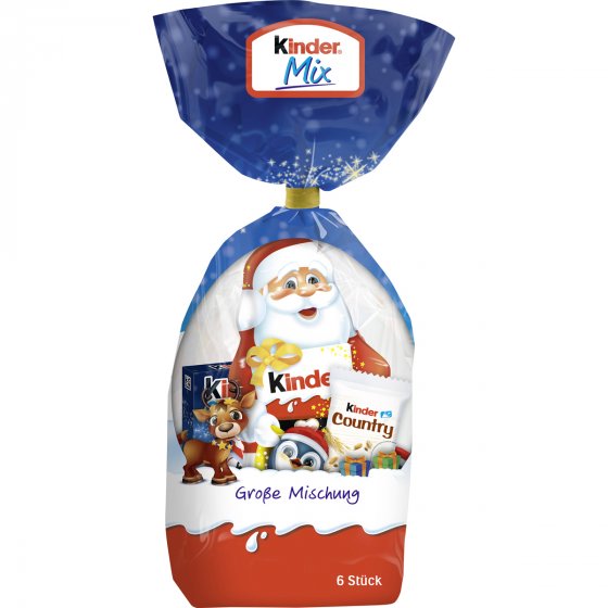 kinder Mix Große Mischung weihnachtliches Schokoladensortiment 201g 