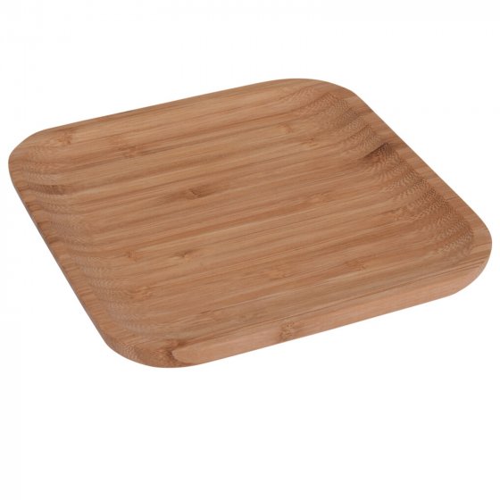 Servierplatte quadratisch Bambus 