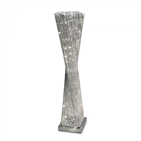 Stehlampe silber gedreht 