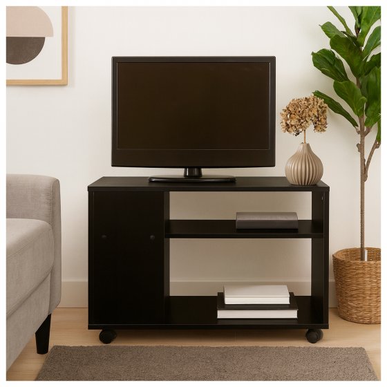 Beistelltisch auf Rollen Thekla Schwarz 