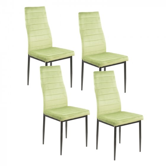 Esszimmerstuhl Samt 4er Set Memphis Hellgrün 